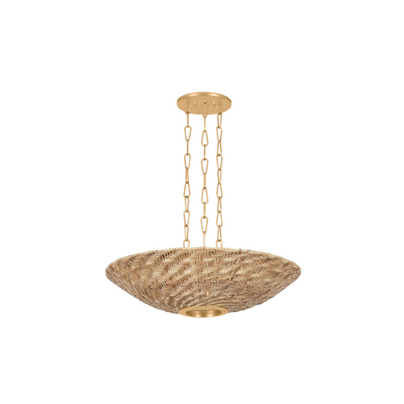 Ollie 28" 3-Light Wicker Pendant
