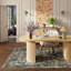 Tapis lavable à la machine de style persan avec envers antidérapant - motif floral vert-1685480618