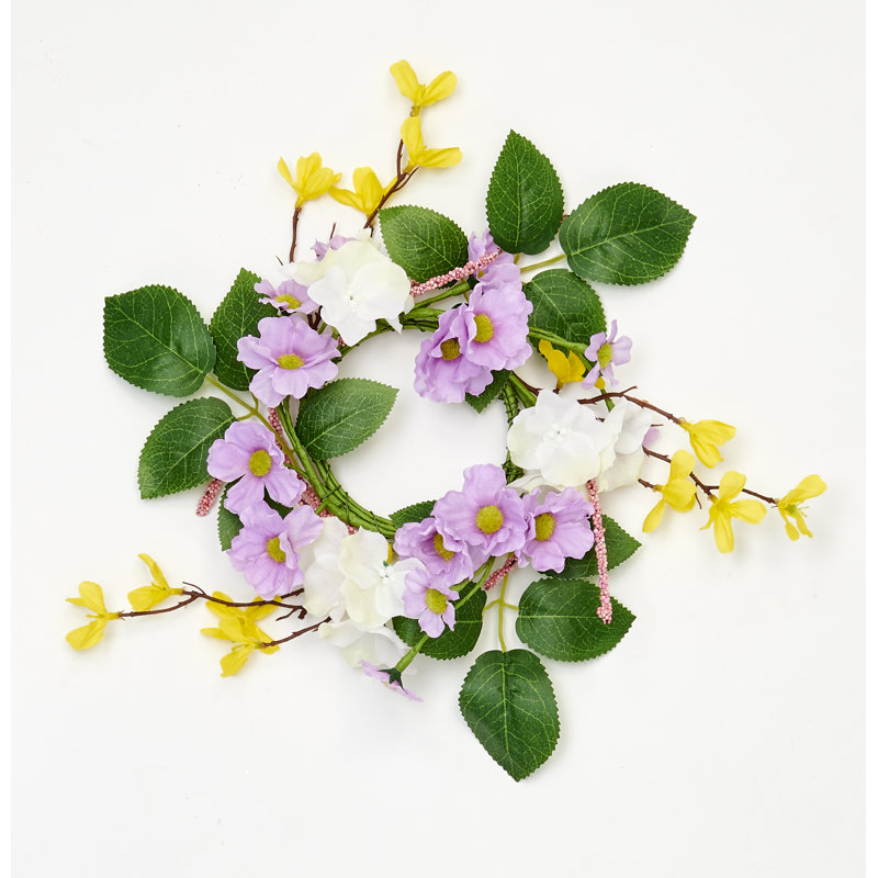Anneau de bougie Forsythia Daisy, Mauve