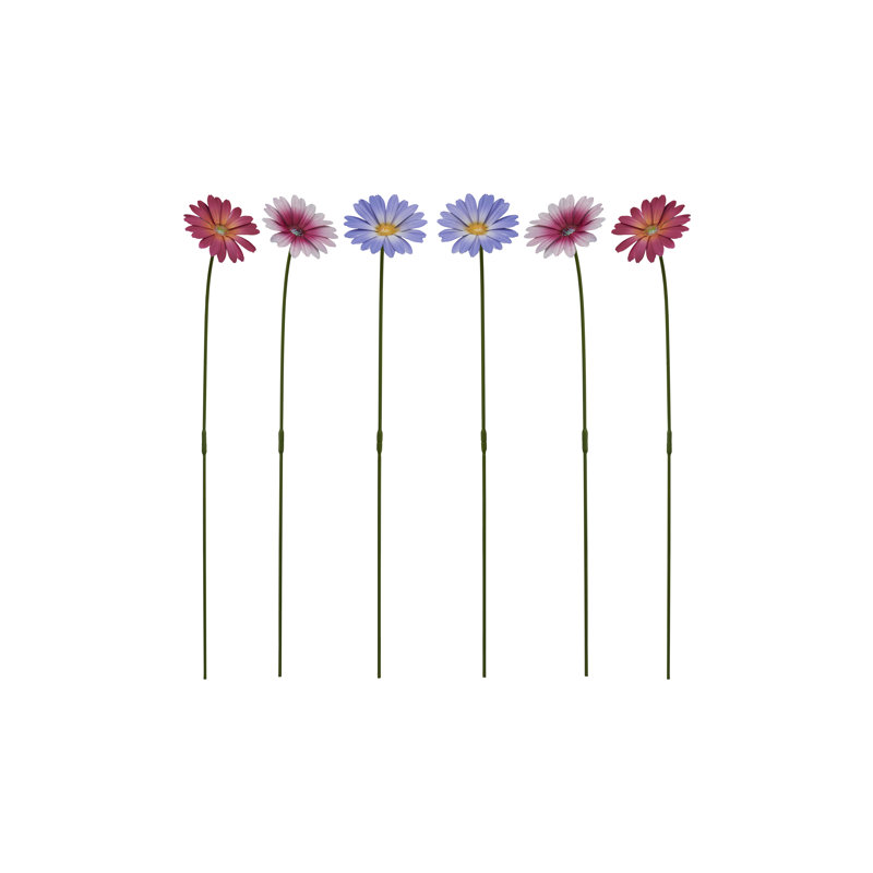 Montaigne Plants & Flowers Weather Resistant Metal Garden Statue, Purple/Pink/Magenta