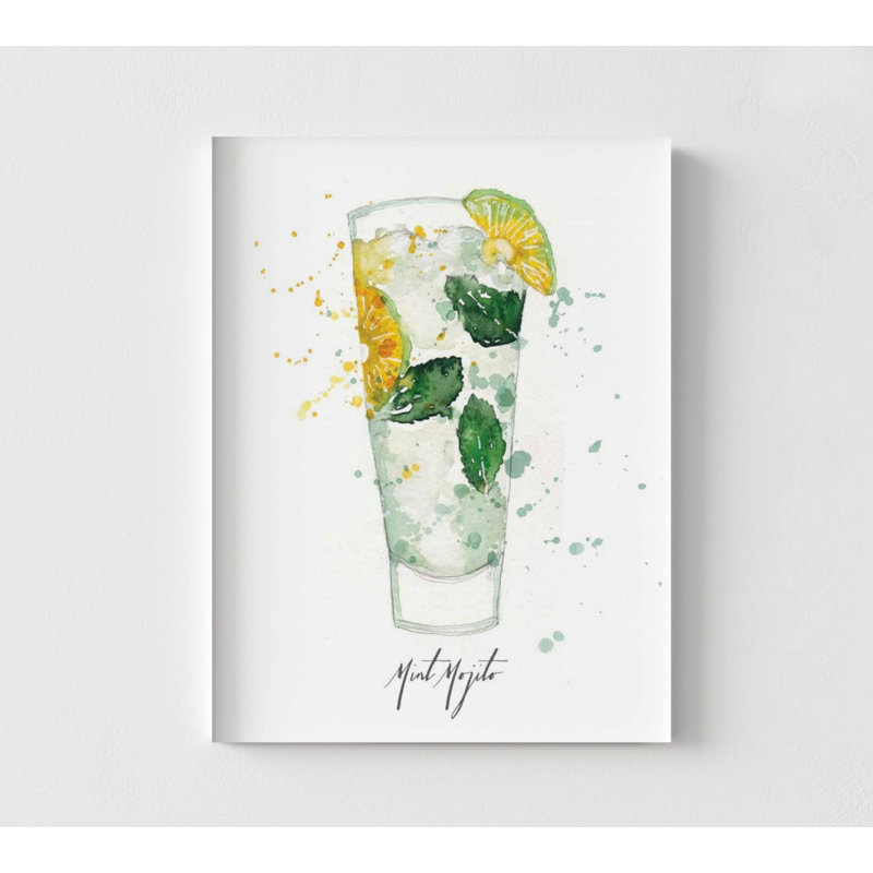 Menthe Mojito par Sara Berrenson, art mural Menthe Mojito, impression encadrée Mojito, impression murale aquarelle, Art mural, impression de Mojito aquarelle