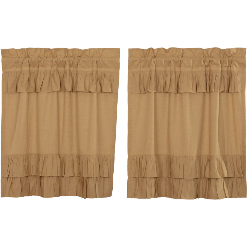 Rideau de café 72 po Sickels, l 36" x L 72", Kaki