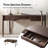 Hoai 60''W Transitional Fluted Simple Assembly Desk with Charging Station and Cable Management-219482680