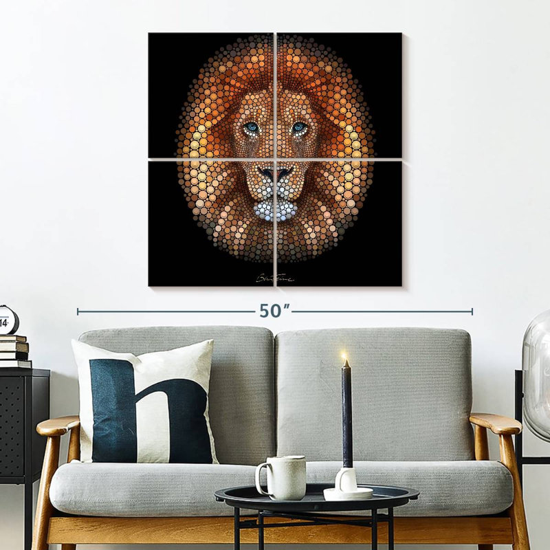 Brampt Digital Lion, 32" H x 32" W