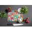 Lots of Black French Bulldog Glass Cutting Board Large-91643085