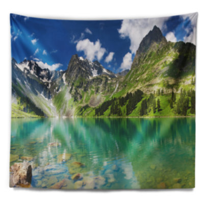 Photographie jour lumineux mountain lake tapestry