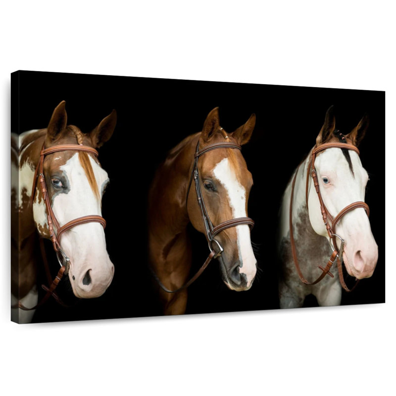 Chevaux peints américains Brampt, H 34 po x l 51 po