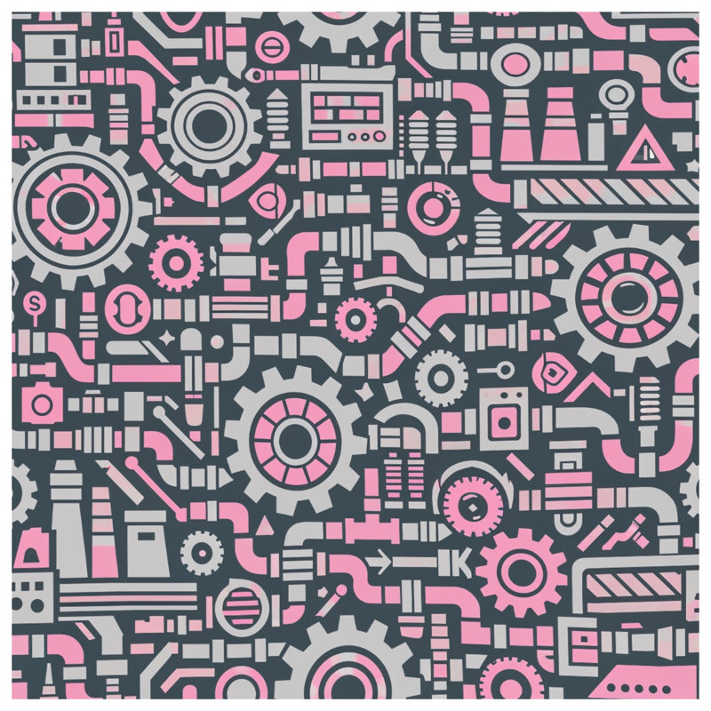 Industrial Gear Pattern Comforter, Twin