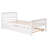 White Twin Bed With Trundle Pine Wood No Box Spring-647821999