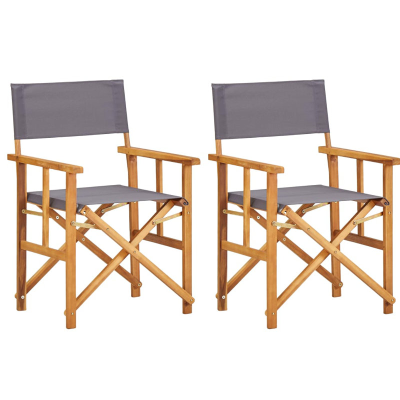 Adreanna Folding Director Chair, Natural, Green