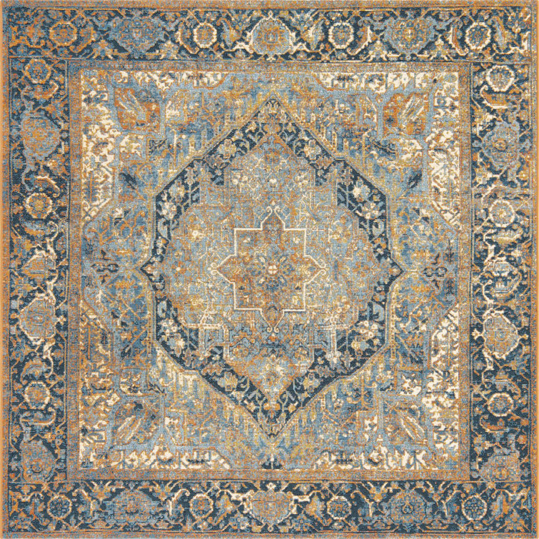 Blue Nosara Indoor/Outdoor Traditional Rug