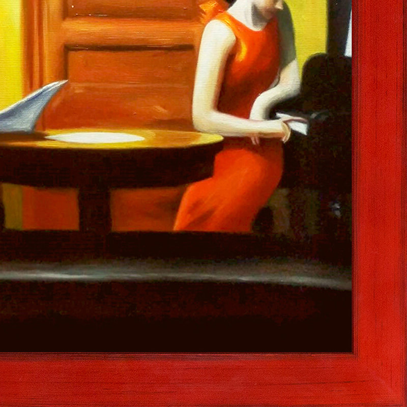 «Room in New York» par Edward Hopper - peinture sur toile encadrée, H 23,5 po x l 27,5 po x P 2 po, Stiletto brossé