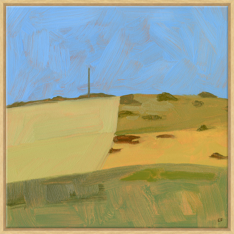 «West Jefferson With Pole», H 35,5 po x l 35,5 po, Impression sur papier avec passe-partout, Doré