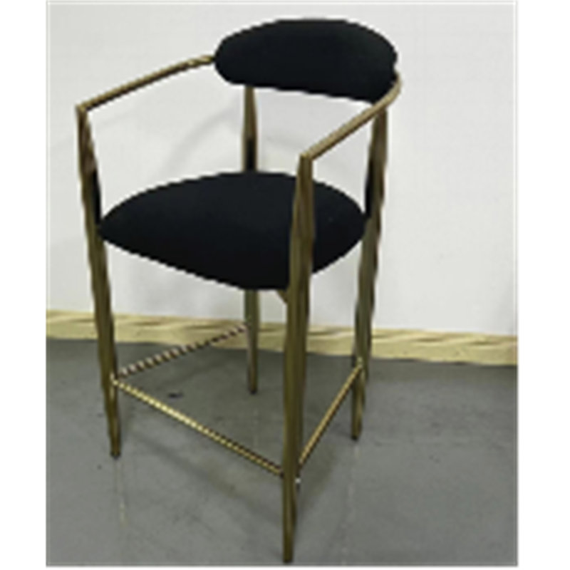 Ensemble de 2 tabourets de bar Modern, Noir, noir, noir, noir
