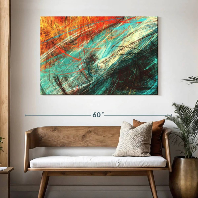 Avery Elemental Clash Abstract, 32" H x 48" W