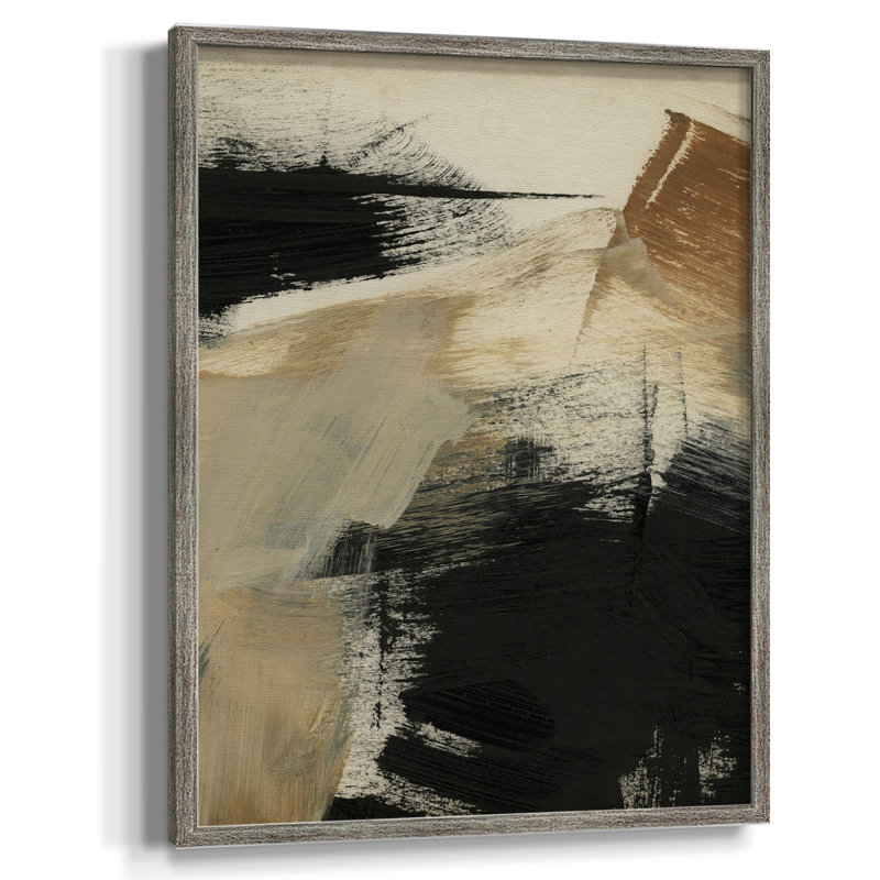 «Baked Paintstrokes III», reproduction encadrée - bois massif, H 15 po x l 12 po