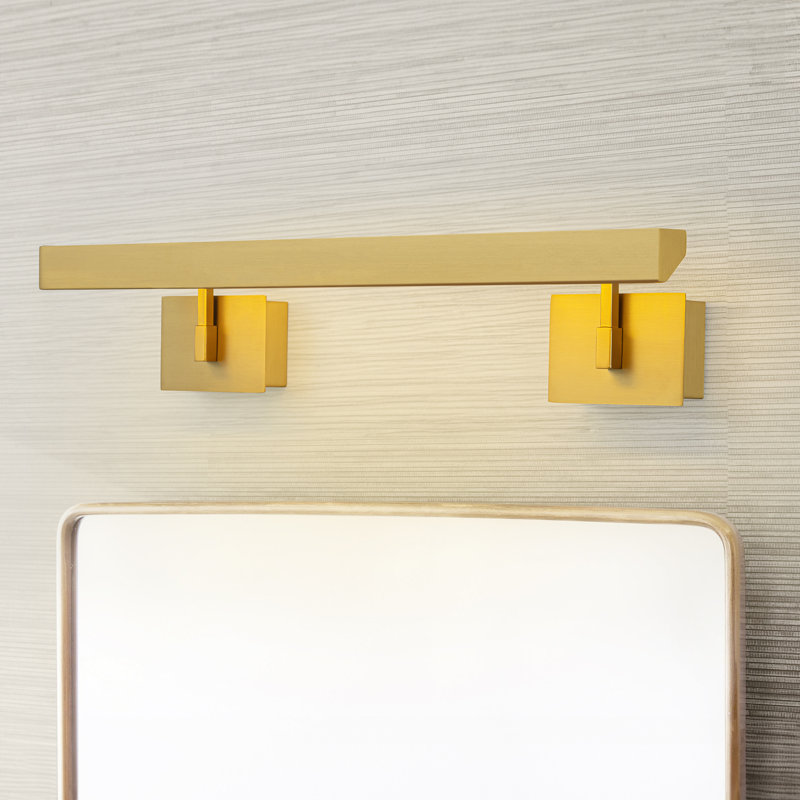 Dimmable Aluminum Wall Sconces, Brushed Gold