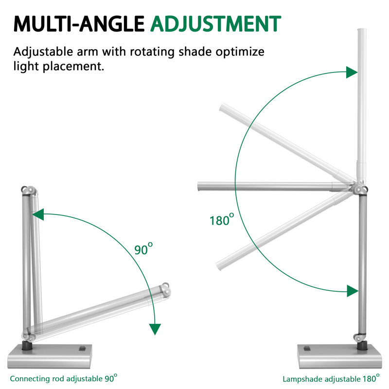 Flitwick Adjustable Desk Lamp, Silver