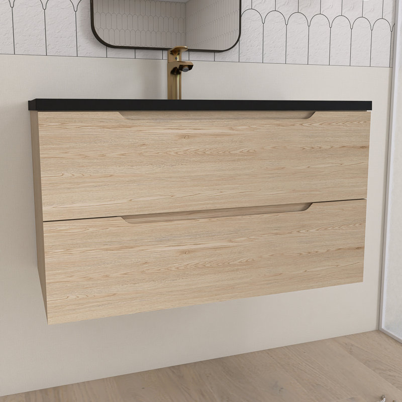 Meuble-lavabo simple 36 po avec comptoir en quartz intégré