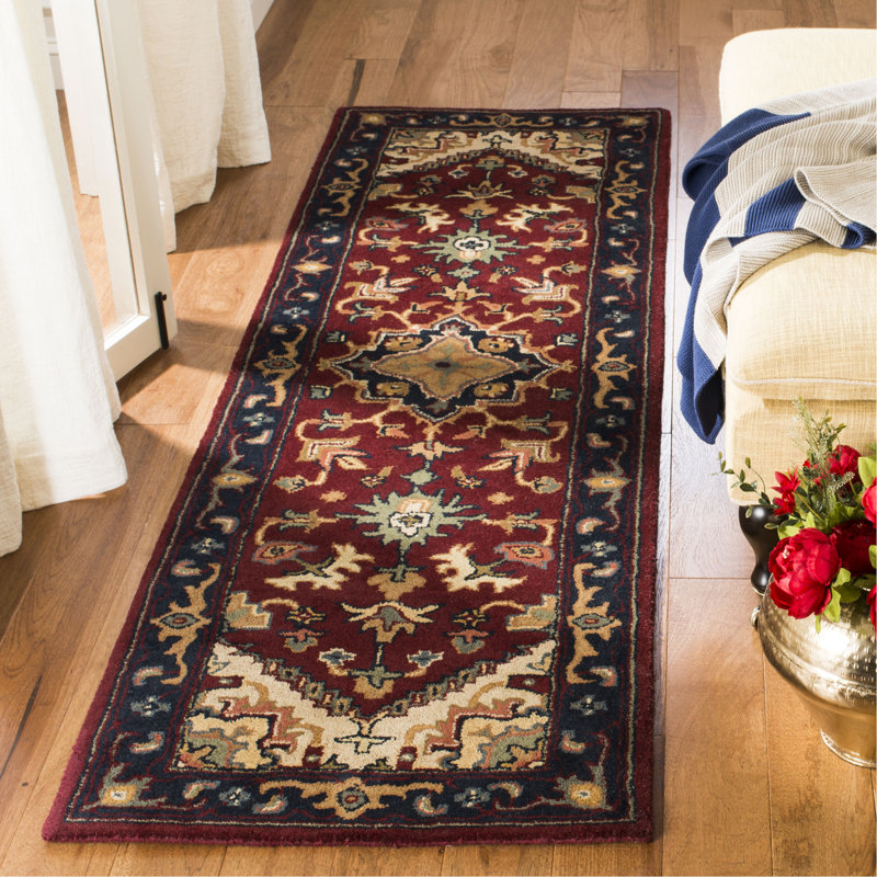 Tapis oriental en laine touffeté à la main Algier, Tapis de couloir 2 pi 3 po x 8 pi
