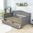 Twin Size Wood Daybed with Two Drawers-1188815953