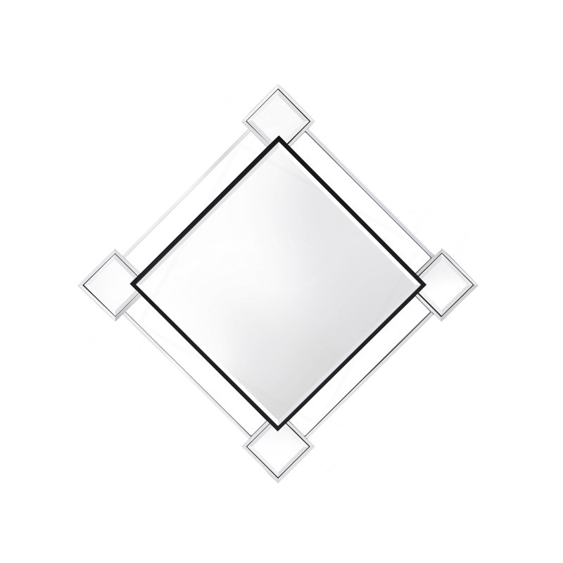 Asbury Mirrored & Chrome Finish Accent Mirror (Assembled)
