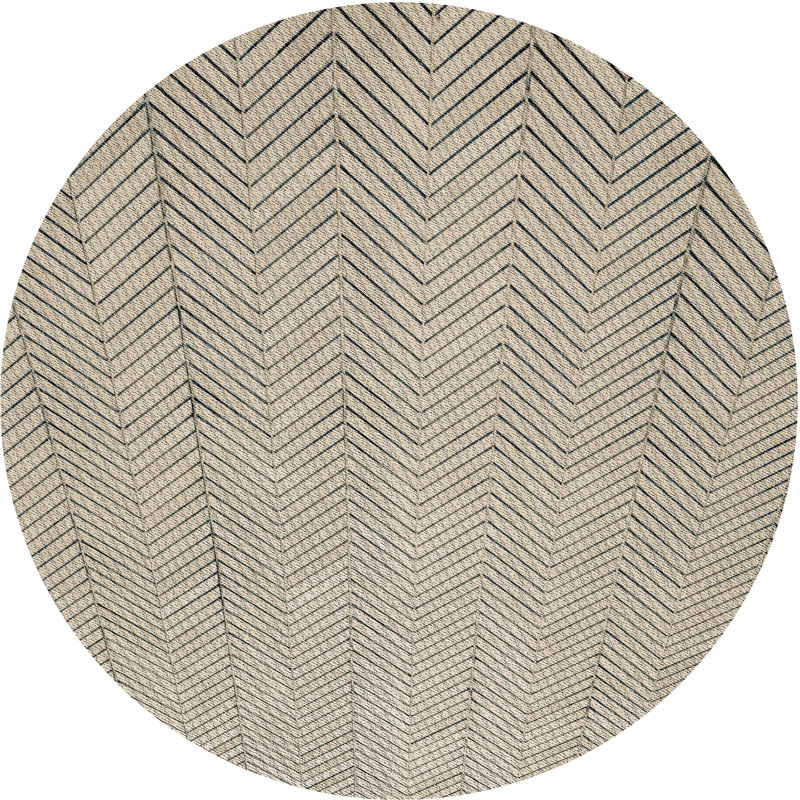 Chevron Indoor Rug, Round 8'