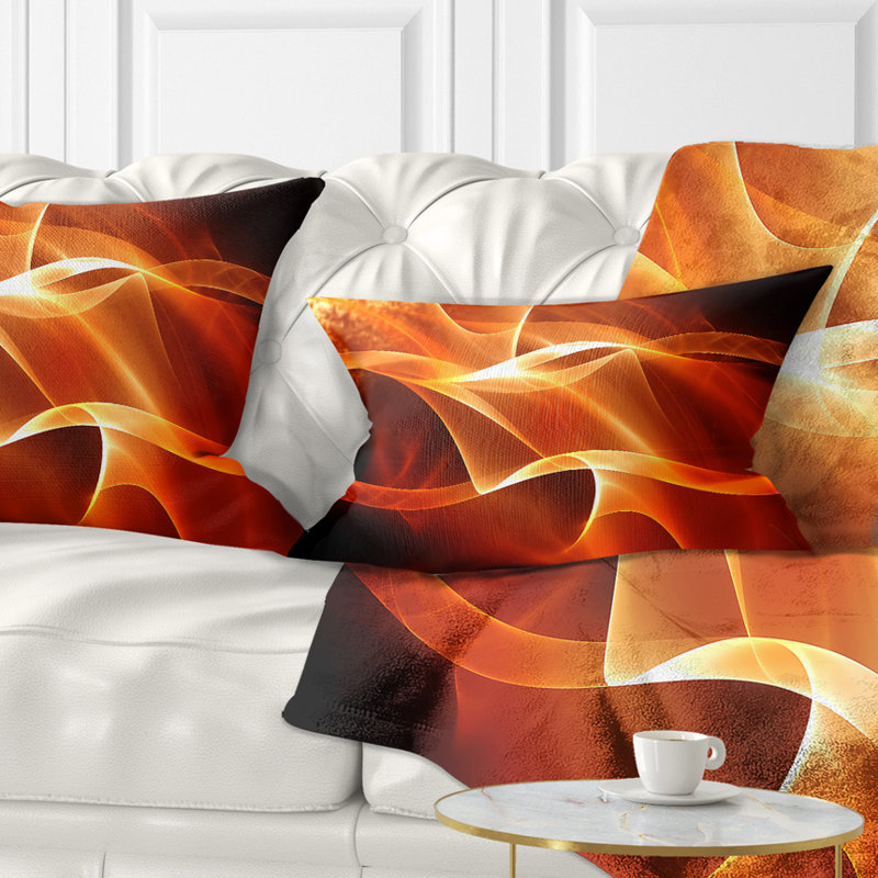 Coussin lombaire à vagues d’ondulation abstraites 3d