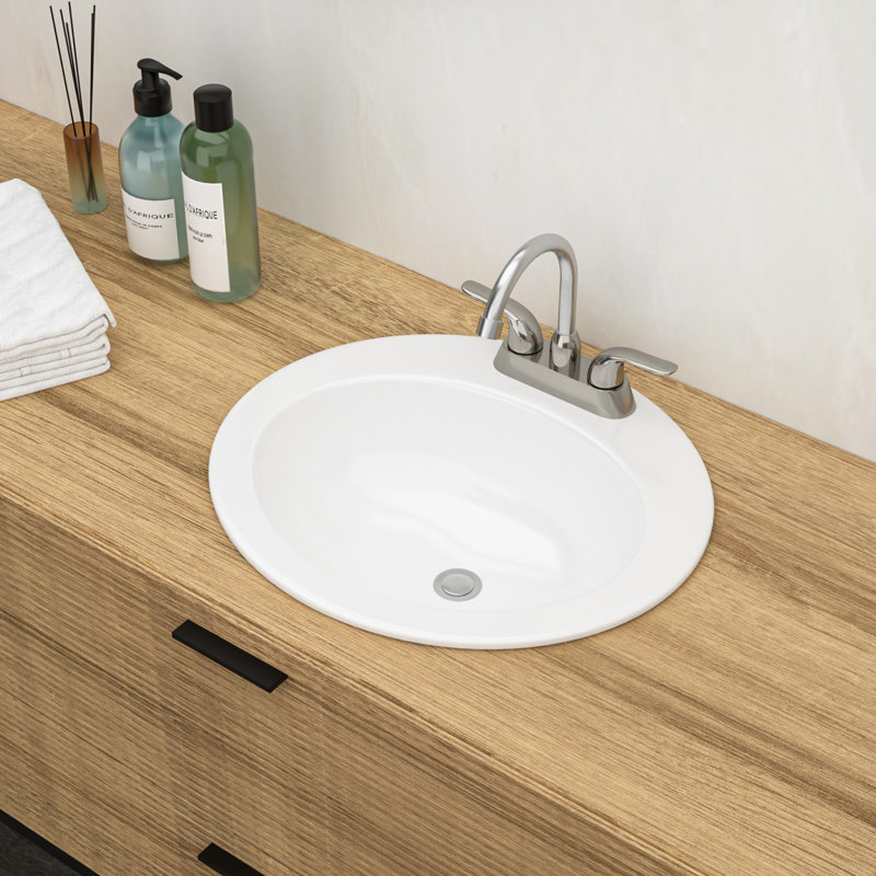 20"X18" White Ceramic Oval Undermount Bathroom Sink With 3 Faucet Hole