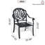 Chaise de patio en fonte d'aluminium 6 pièces avec structure et coussins