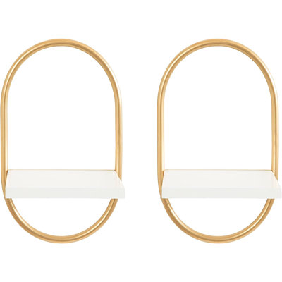 Eyve 2 Piece Oval Floating Shelf