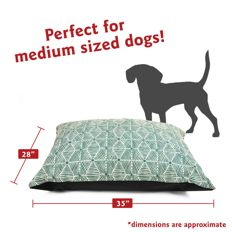 Coussin Charlie, Moyen (l 35 po x P 28 po x H 4 po), Émeraude
