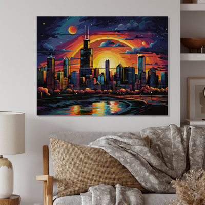 Chicago Popart I sur bois