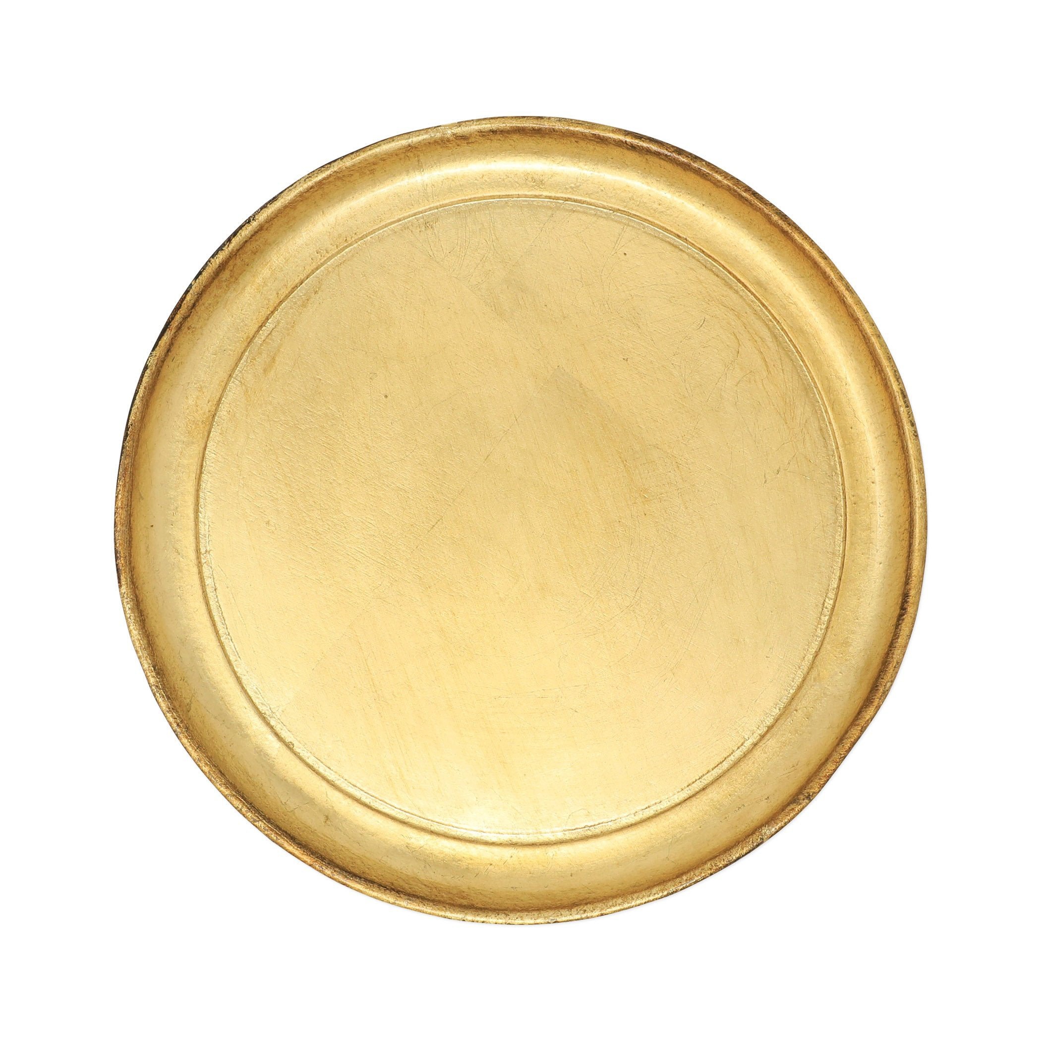 Plaid Etched Tray-Antique Brass