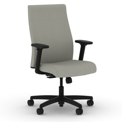 Chaise de bureau ergonomique en tissu HON Ignition 2.0, inclinaison standard, structure noire, brouillard
