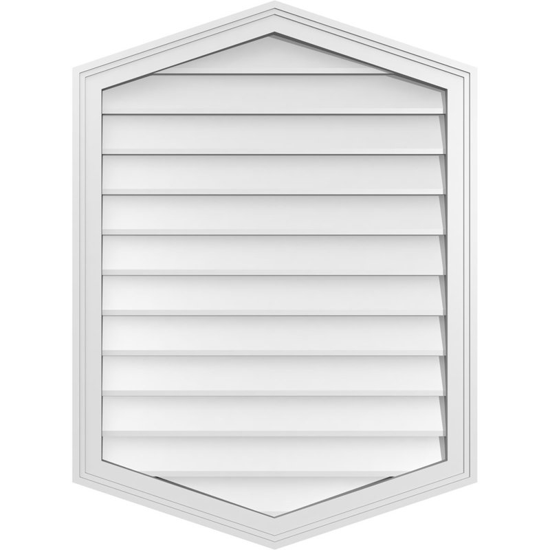 Ventilé vertical à pignon vertical 4/12 po, H 38 po x l 28 po x P 1,5 po