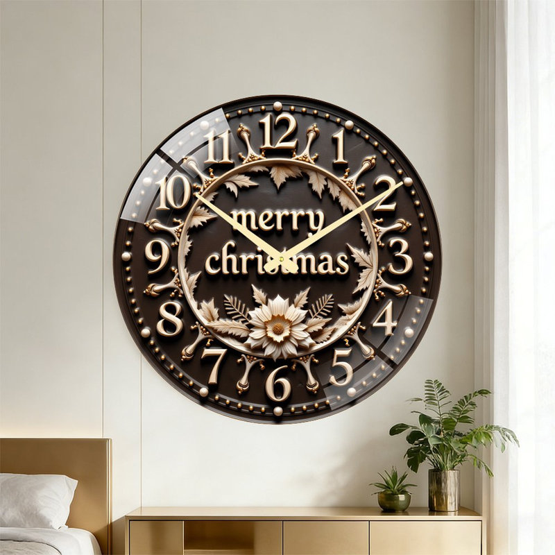 Horloge murale Merry Christmas