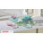 Pyrex Simply Store Tinted 6-Piece Round Glass Storage Container Set with Mixed Color Lids (3 Containers with 3 Lids)
