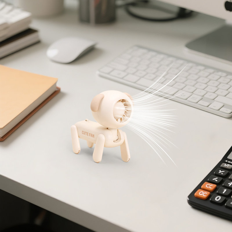 Ventilateur de chien polyvalent avec téléphone Kondieu, Beige