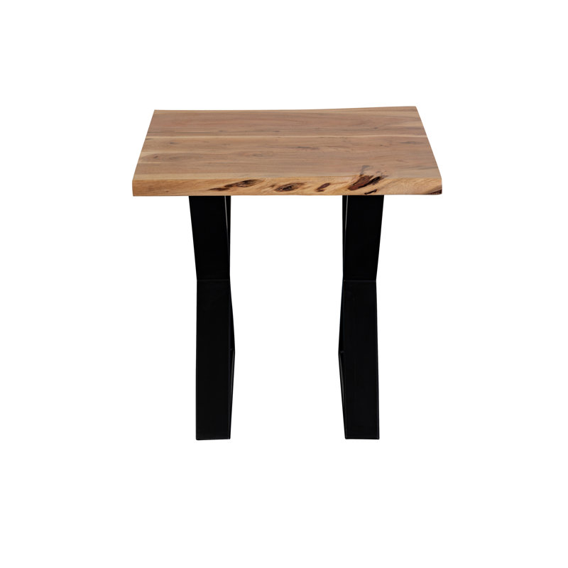 Kincy Solid Wood Top End Table Set, Natural