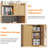  70.87" Tall Bookshelf With Door & Drawer, 6 Tier Wooden Bookcase With Led Light & Power Outlets, Large Wide Book Shelf With Storage Cabinet, Floor Standing Display Shelf For Living Room-735656445