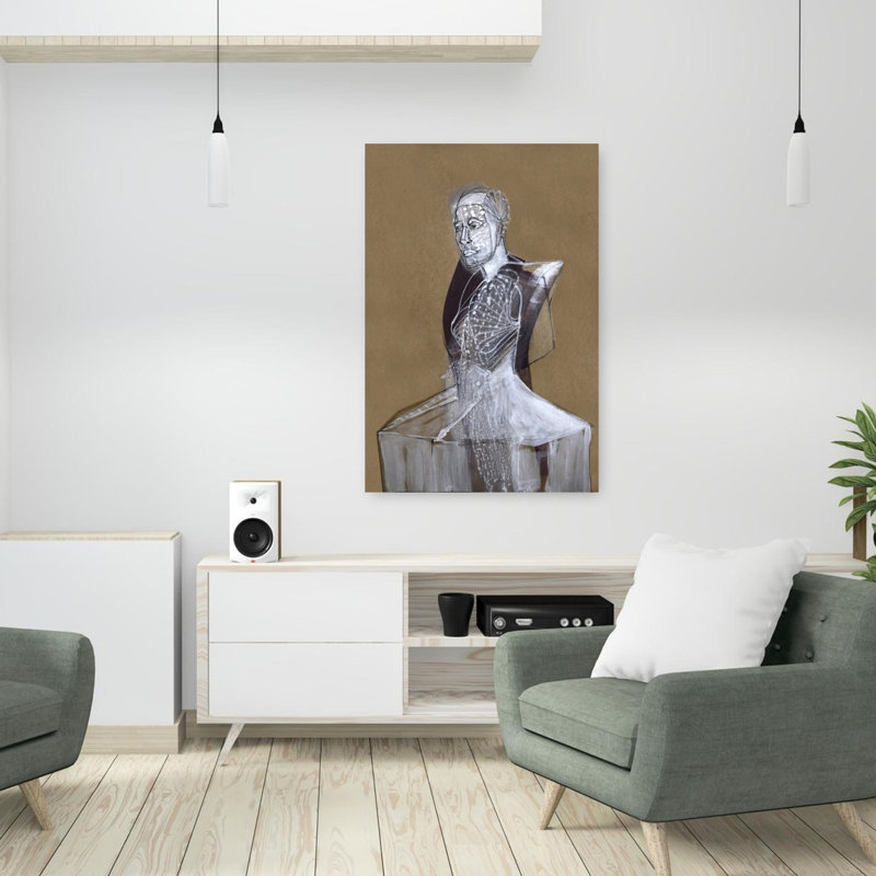 Art mural fantôme en costume, H 36 po x l 24 po