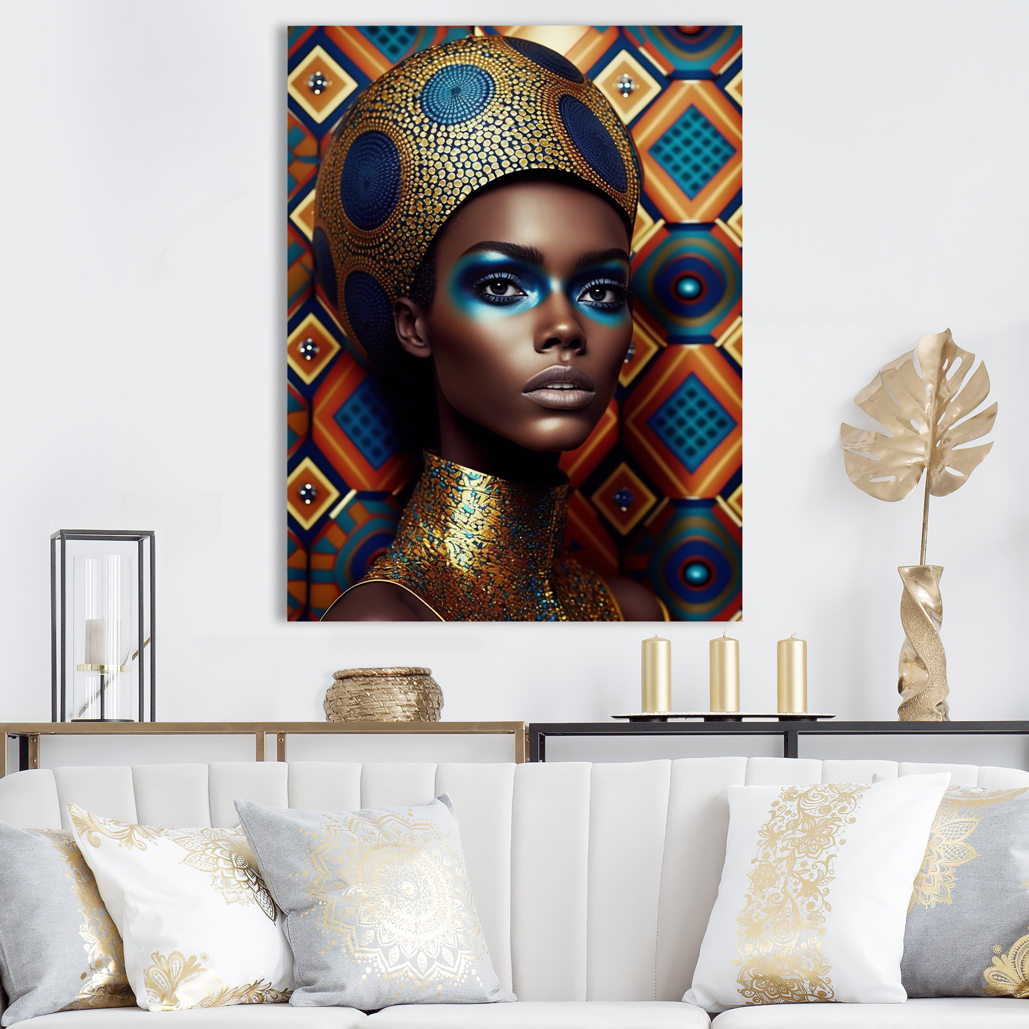 Dakota Fields Habibatou Classy Portrait Elegant African Lady Wall Décor