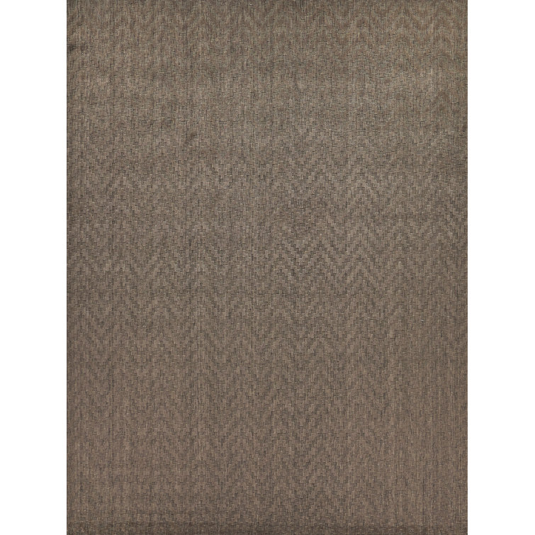Demani Wool Chevron Area Rug in Flax