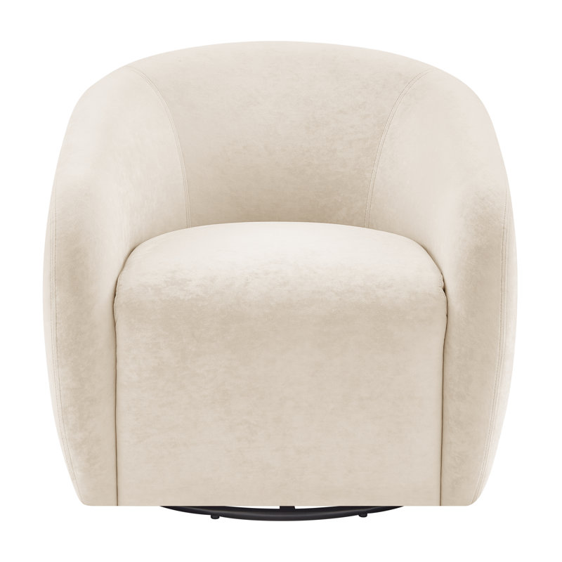 Mesrob Swivel Accent Arm Chair, Beige
