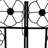 115cm W x 37cm D Iron Arbour Gate with Gate in Black