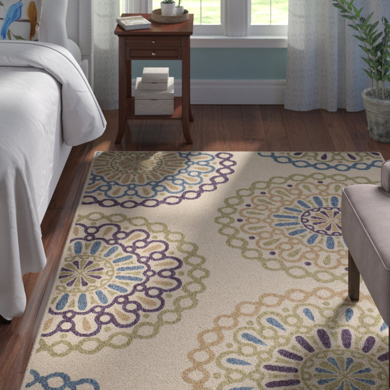 Centeno Performance Floral Indoor/Outdoor Area Rug, Rectangle 8' x 10'
