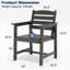 Chaise avec accoudoirs en PEHD Bensley (ensemble de 2)-1305309656