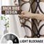 Rideaux occultants à motif imprimé 2 panneaux isolants et isolants pour chambre à coucher avec rideaux géométriques modernes à œillets-996845231-996845244