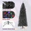 4.5FT/6FT/7.5FT Black Pencil Christmas Tree, Slim Artificial Pre-Lit Skinny Xmas Tree with Realistic Branch Tips & Sturdy Metal Stand for Home, Office, Party-1254521913